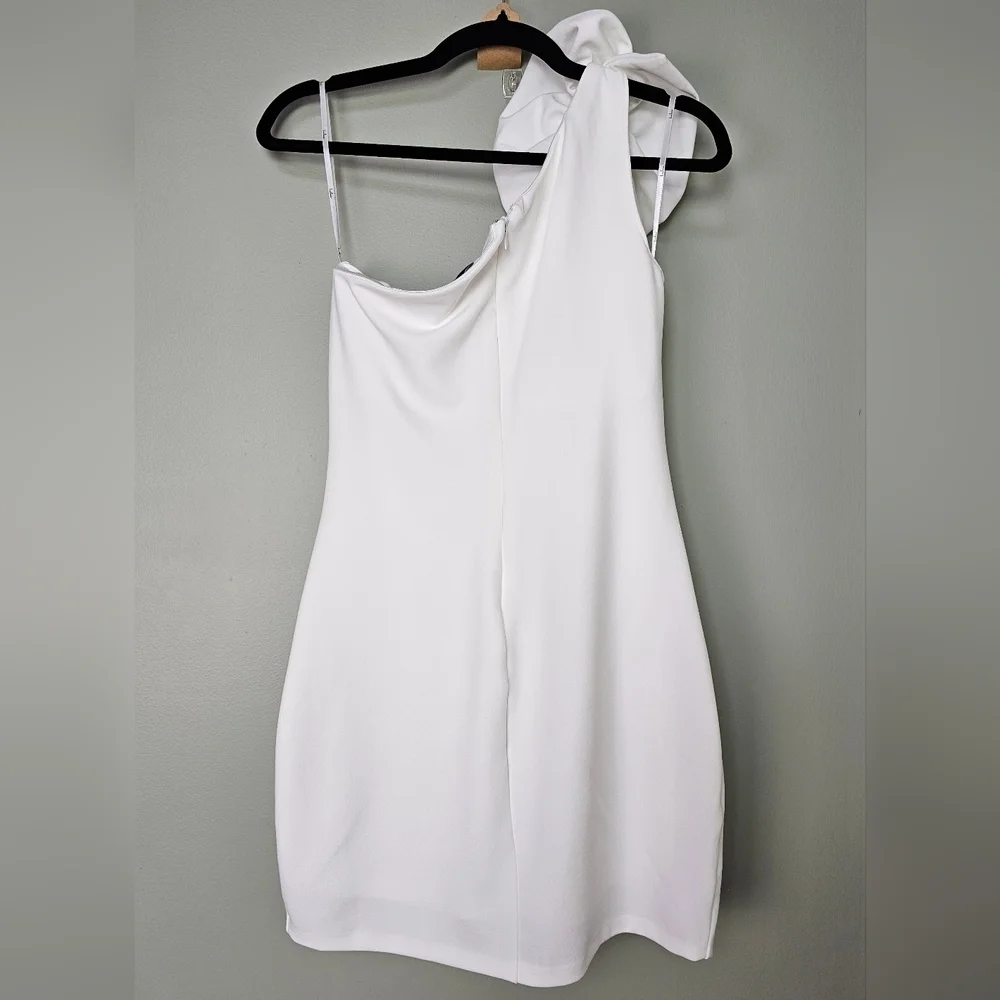 Lulus Unstoppable Stunner White Ruffled One-Shoulder Mini Dress